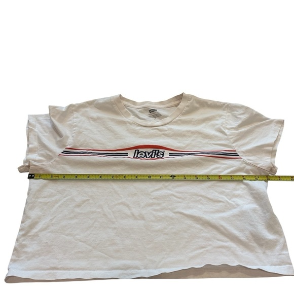 Levi’s Women’s White Cropped T-shirt Large - Picture 4 of 5